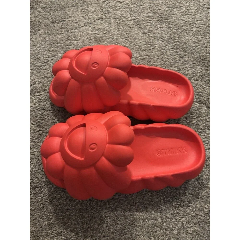 Takashi Murakami Ohana Full Bloom Slides Size 8‎ Red Made in USA